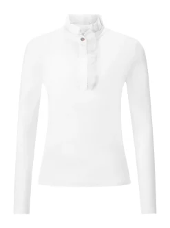 Rich & Royal Damen Langarmshirt - Mat Mix in weiß