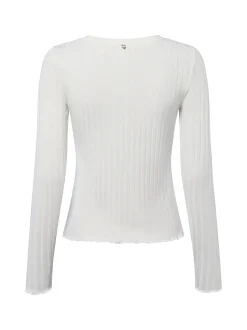Rich & Royal Damen Langarmshirt in ecru - Ärmel: langarm