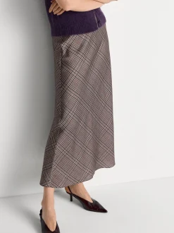 Rich & Royal Damen Midirock in camel mehrfarbig