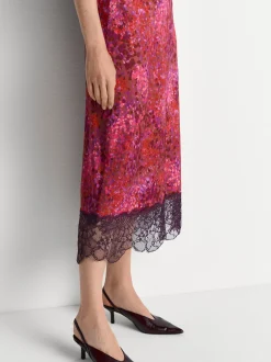 Rich & Royal Damen Midirock in rot mehrfarbig