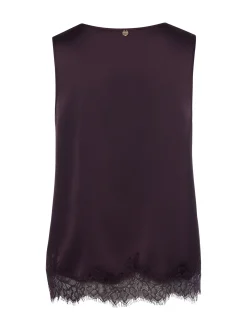 Rich & Royal Damen Satintop in lila - Ärmel: ohne Arm