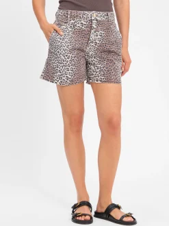 Rich & Royal Damen Shorts - Leopard Print in braun schwarz