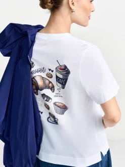 Rich & Royal Damen T-Shirt in weiß mehrfarbig