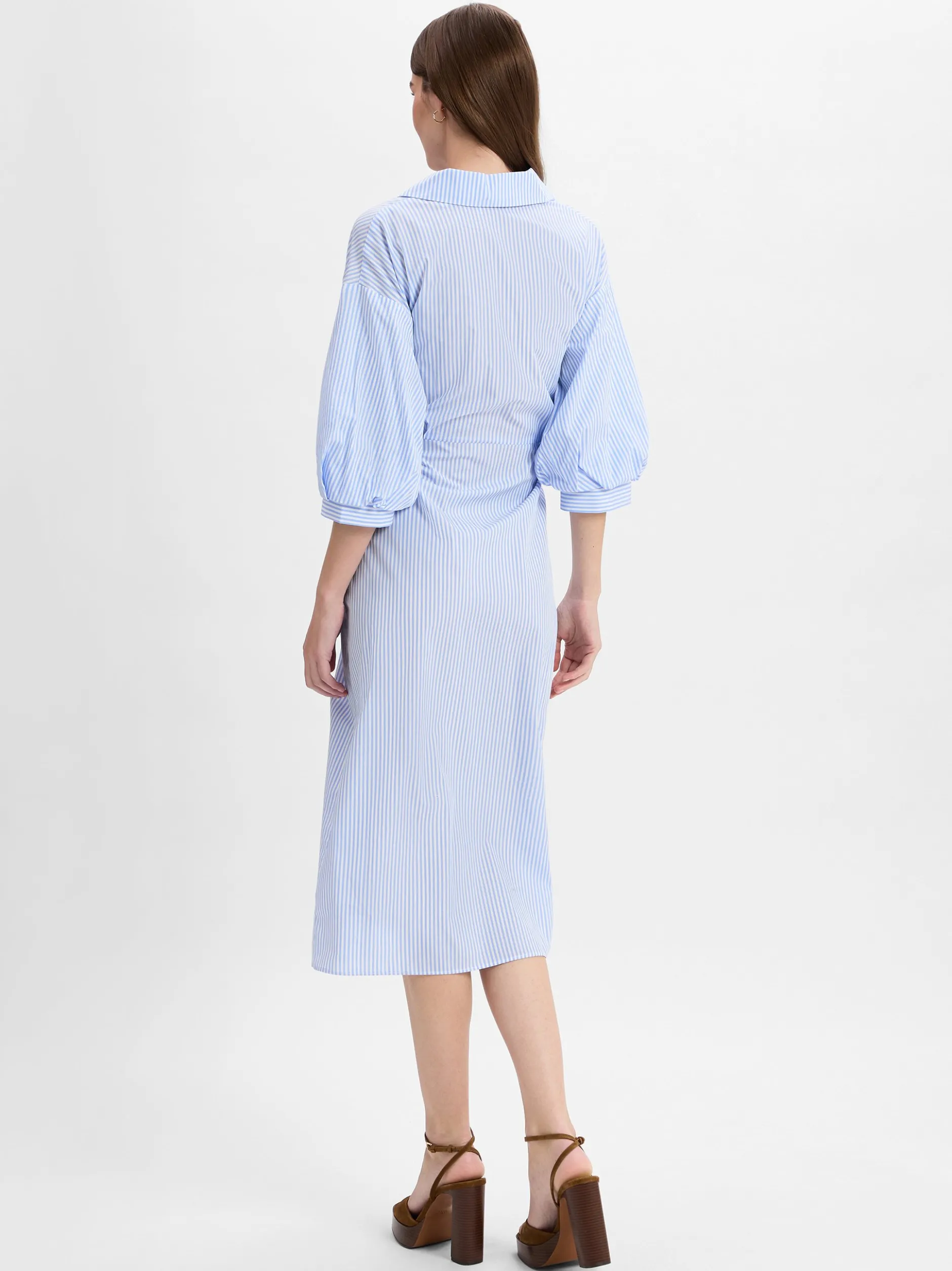 Rich & Royal Damen Wickelkleid in hellblau weiß