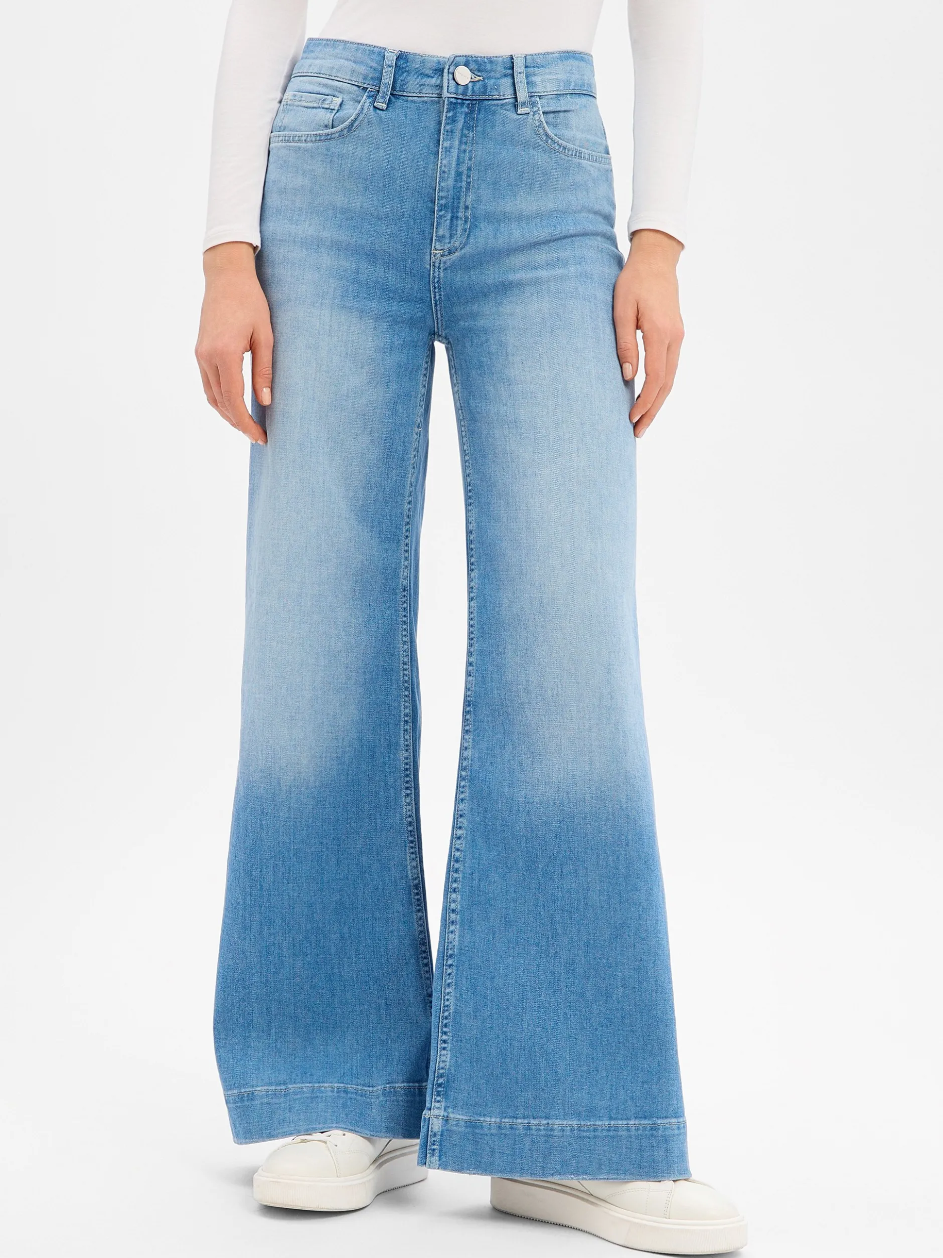 Rich & Royal Damen Wide Leg Jeans - Marlane in blau
