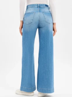 Rich & Royal Damen Wide Leg Jeans - Marlane in blau