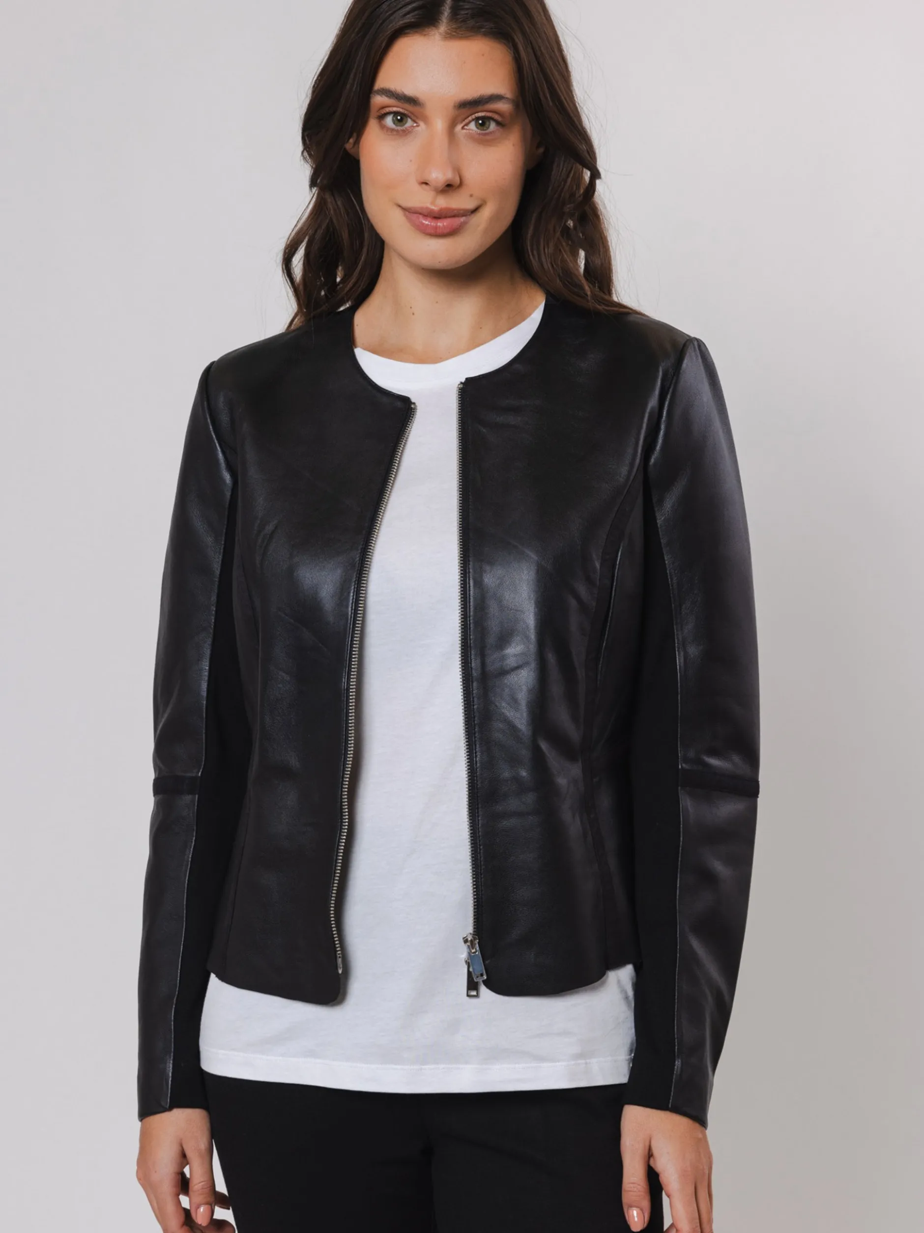 Rino & Pelle Damen Lederjacke - Torri in schwarz