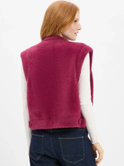 Rino & Pelle Damen Strickweste - Elona in himbeer