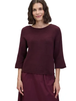Robe Légère Damen Strickpullover mit Wollanteil in aubergine