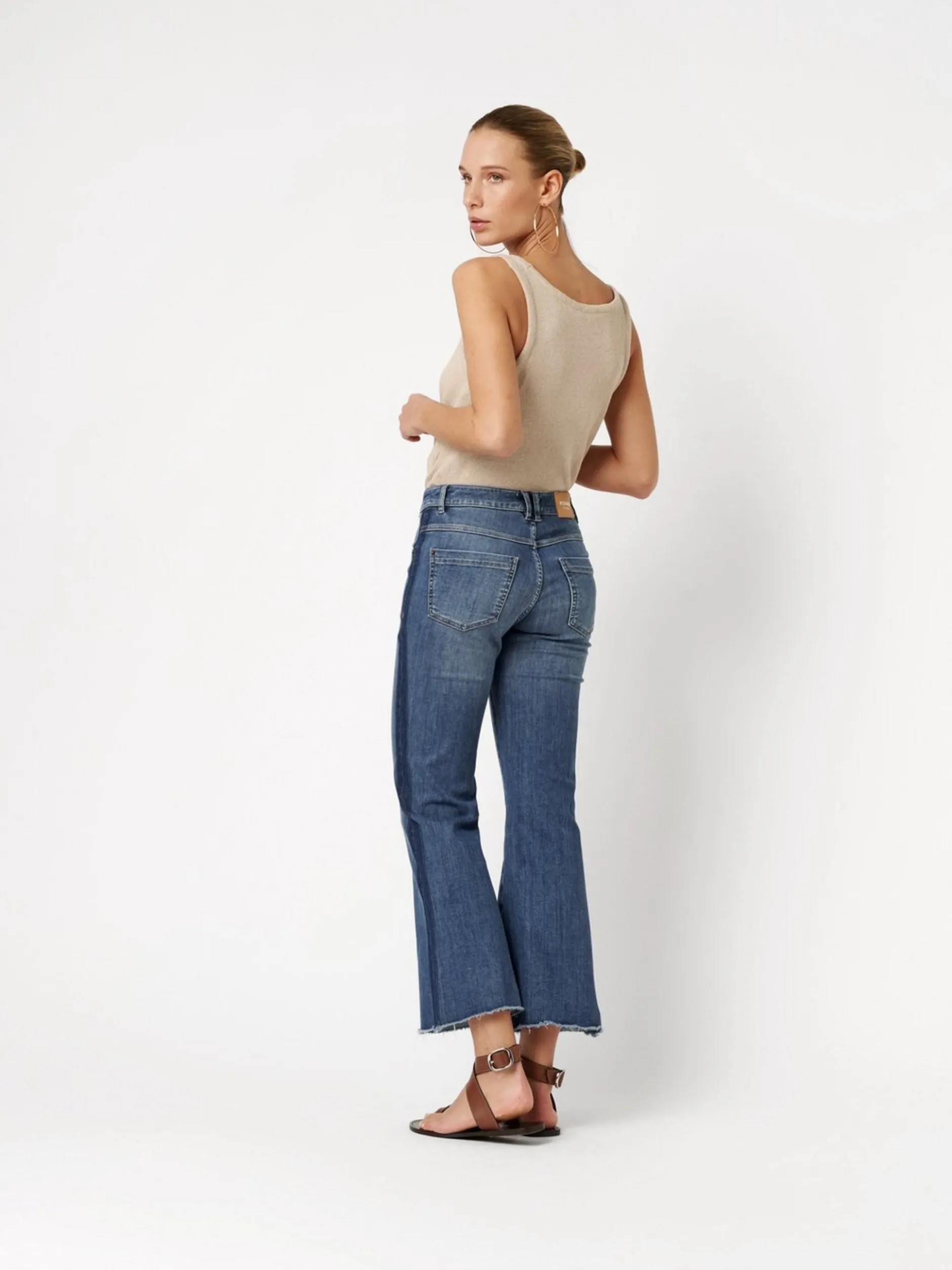 Rosner Damen Five-Pocket-Hose - Antonia Kick Galon in medium stone
