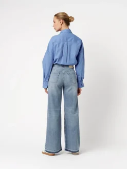Rosner Damen Jeans - Audrey Wide in medium stone denim