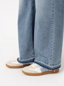 Rosner Damen Jeans - Audrey Wide in medium stone denim
