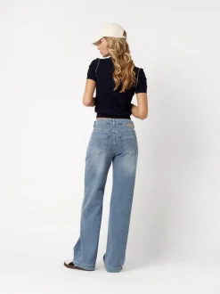 Rosner Damen Jeans - Audrey Wide in medium stone denim