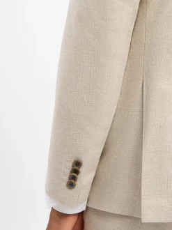 Roy Robson Herren Baukasten-Sakko mit Leinenanteil in beige