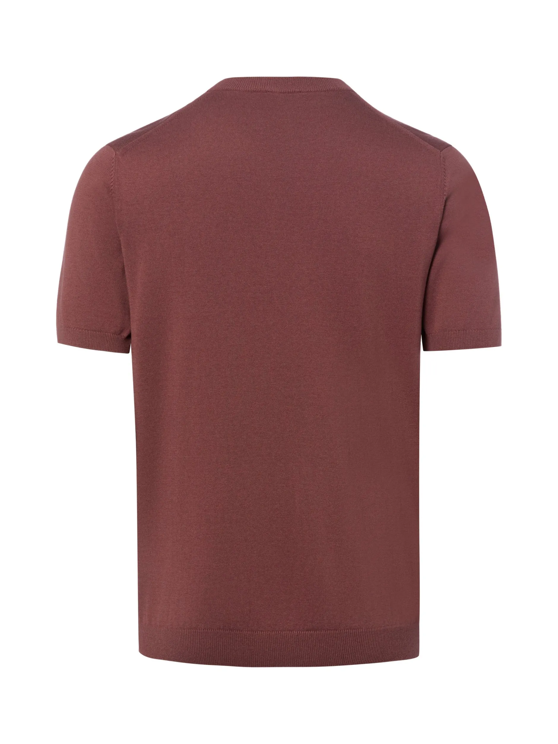 Roy Robson Herren Kurzarm-Feinstrickpullover in bordeaux