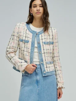 Salsa Jeans Damen Jacke in mehrfarbig hellblau