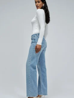 Salsa Jeans Damen Jeans - Low Rise Straight in medium stone