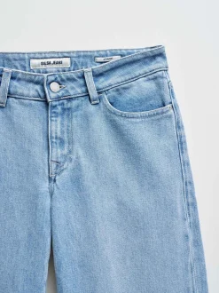Salsa Jeans Damen Jeans - Low Rise Straight in medium stone