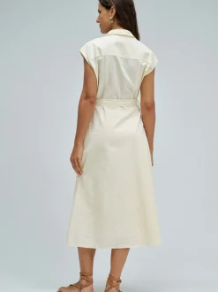Salsa Jeans Damen Midikleid in vanille