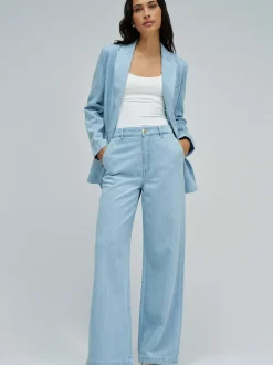 Salsa Jeans Damen Stoffhose in hellblau
