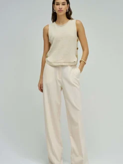 Salsa Jeans Damen Top in beige - Ausschnitt: Rundhals