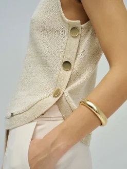 Salsa Jeans Damen Top in beige - Ausschnitt: Rundhals
