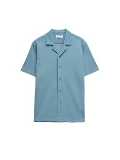 Salsa Jeans Herren Kurzarmhemd in blau - Ärmel: kurzarm