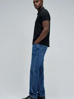 Salsa Jeans Herren Poloshirt in schwarz - Ärmel: kurzarm