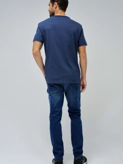 Salsa Jeans Herren T-Shirt in marine - Ärmel: kurzarm