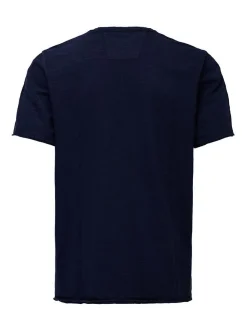 Salsa Jeans Herren T-Shirt - Slub Jersey Raw Edge in marine