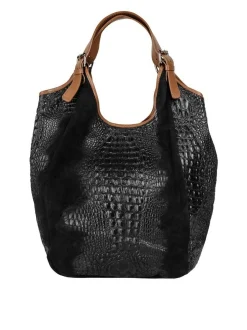 Samantha Look Damen Shopper in schwarz