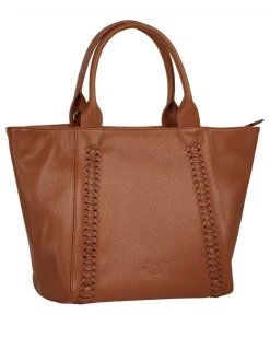 Samantha Look Damen Shopper in cognac
