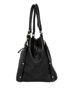 Samantha Look Damen Shopper in schwarz