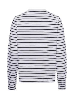 Samsøe Samsøe Damen Langarmshirt - Sacamino in weiß marine