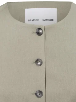 Samsøe Samsøe Damen Weste - Saruma in schilf
