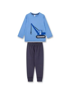 Sanetta Jungen Pyjama in blau