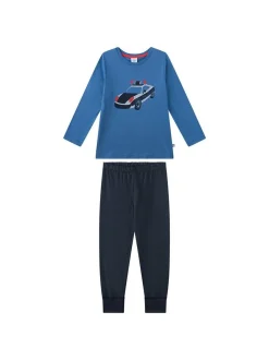 Sanetta Jungen Pyjama in blau