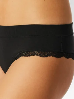 Schiesser Damen Brasilslip - Unique Cotton in schwarz