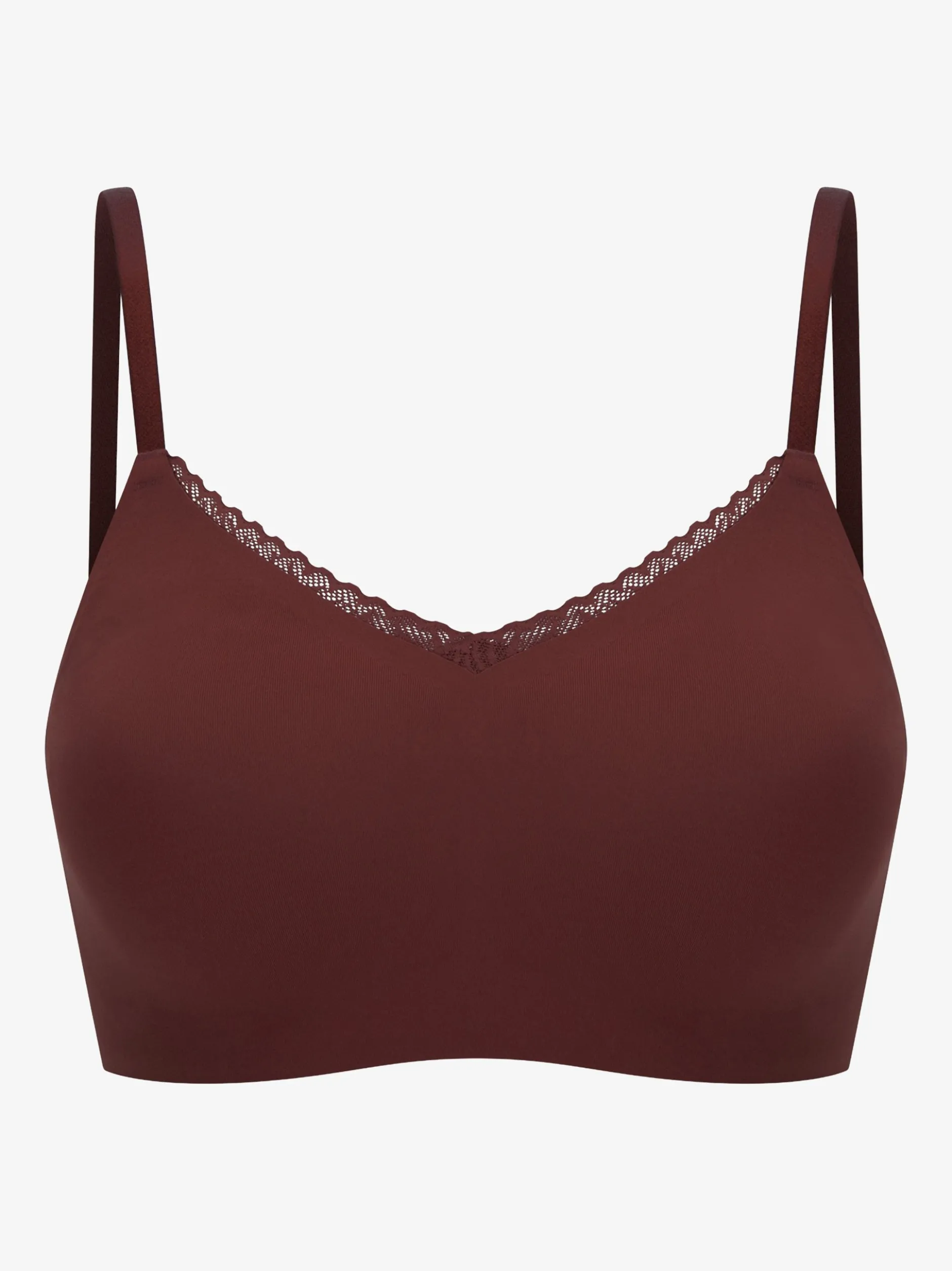 Schiesser Damen Bustier - Invisible Soft Lace in bordeaux