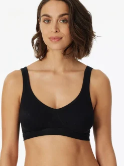 Schiesser Damen Bustier - 95/5 Organic Cotton Padded in schwarz