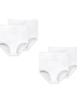 Schiesser Damen Hüftslip - Cotton Essentials in weiß