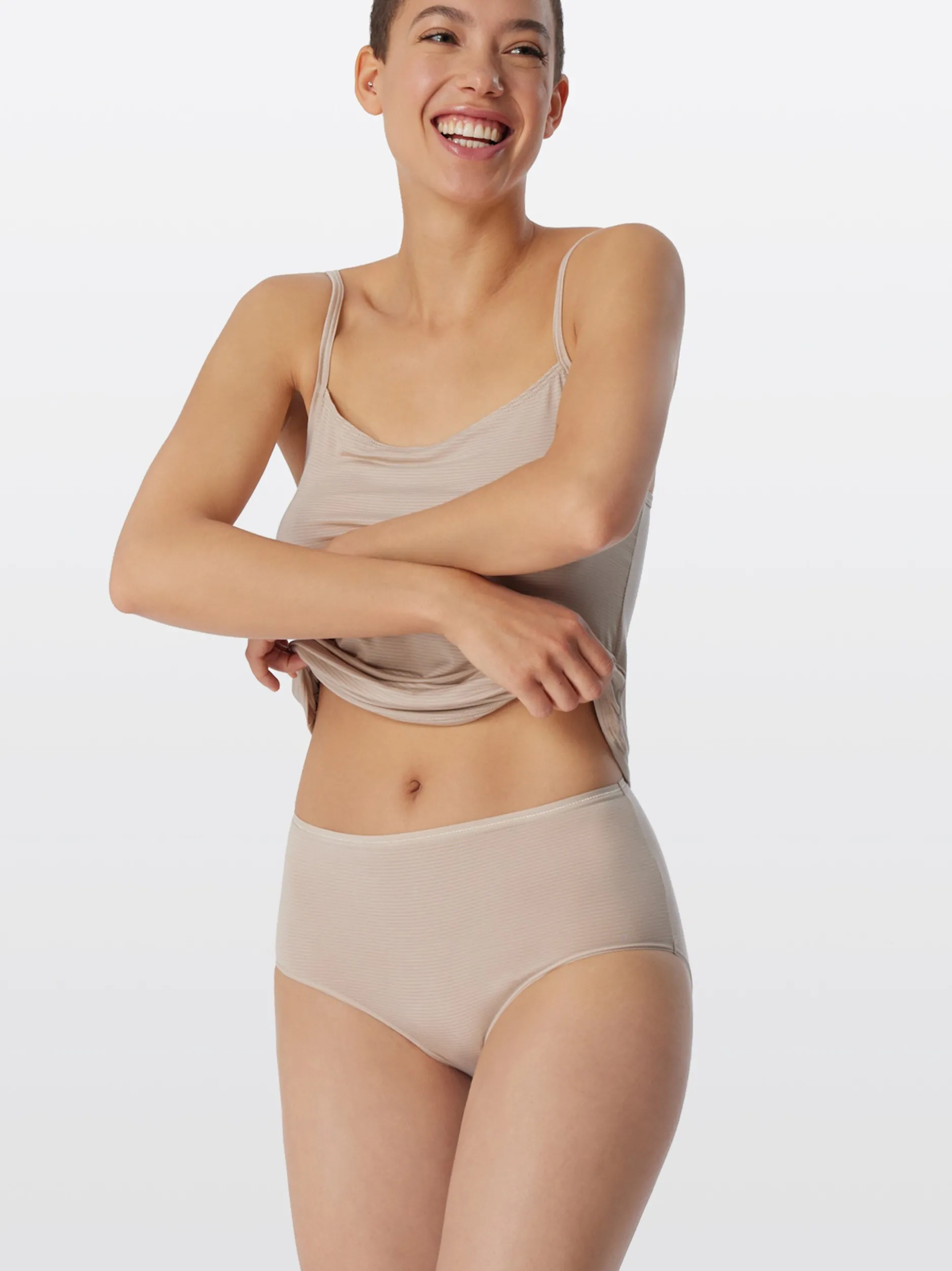 Schiesser Damen Midislip - 2er-Pack Modal Essentials in beige