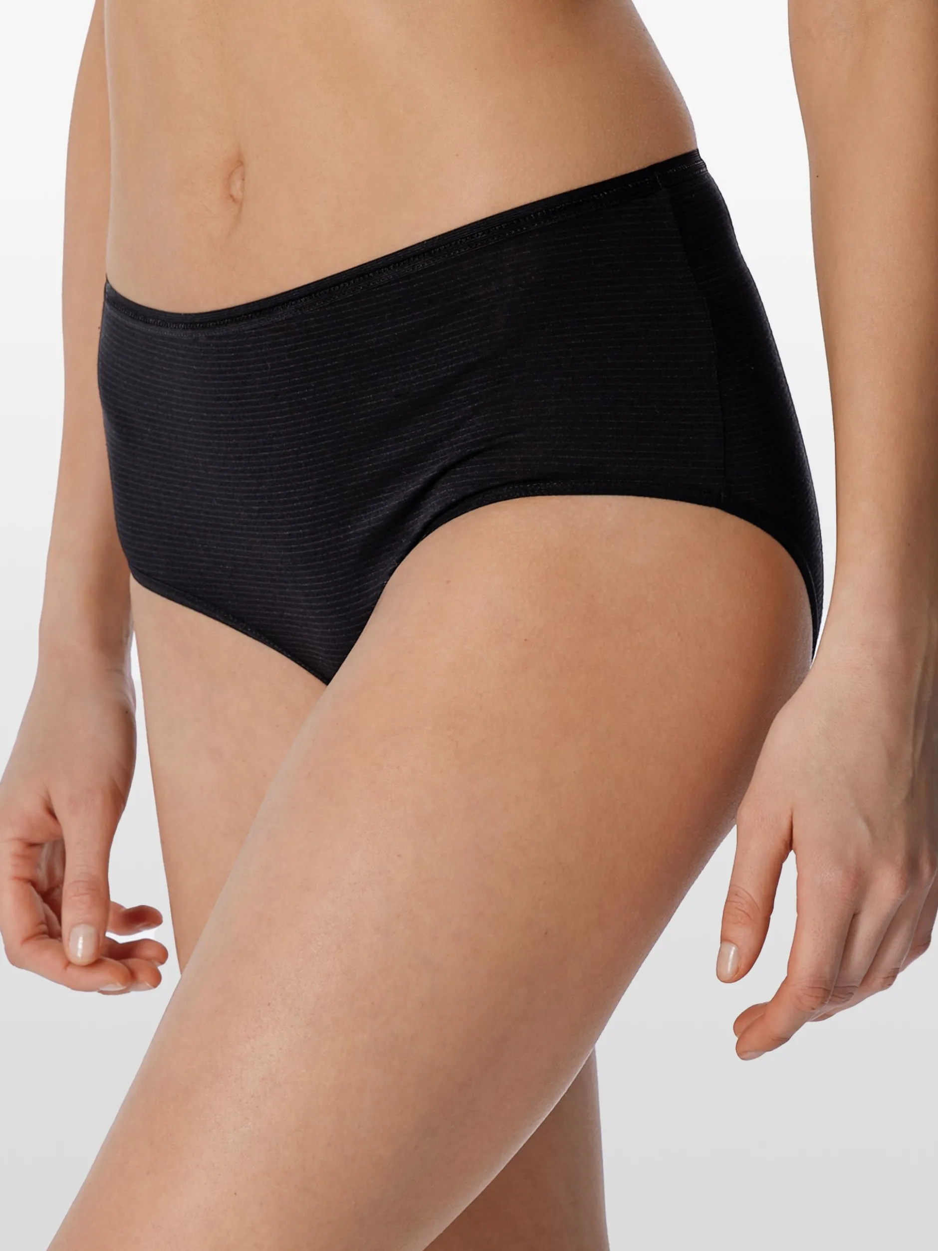 Schiesser Damen Midislip - 2er-Pack Modal Essentials in schwarz