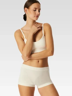 Schiesser Damen Shorts - Unique Cotton in weiß