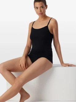 Schiesser Damen Spaghettitop - Uncover in schwarz