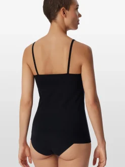Schiesser Damen Spaghettitop - Uncover in schwarz