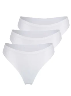 Schiesser Damen String - 3er Pack Invisible Soft in weiß