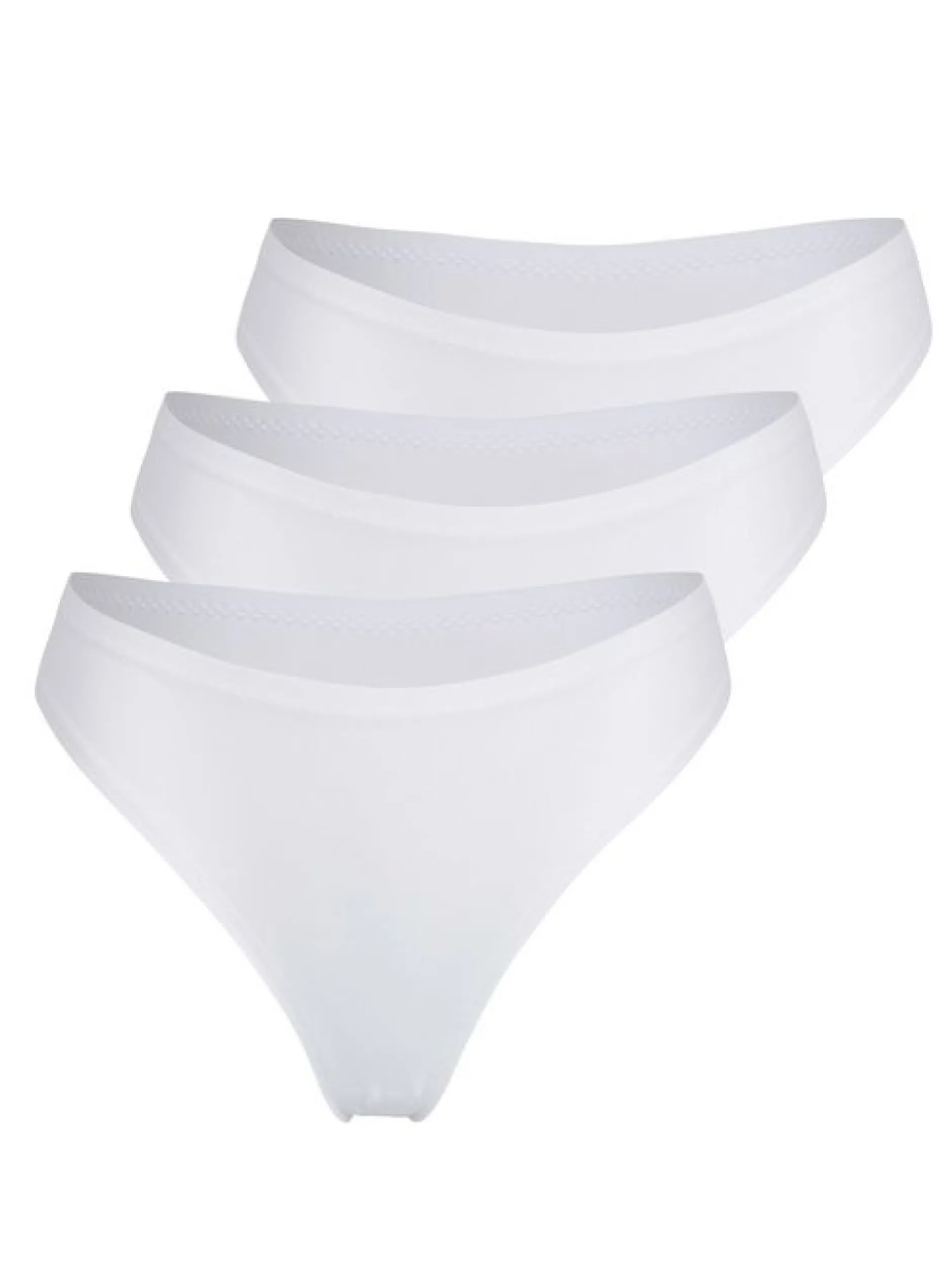 Schiesser Damen String - 3er Pack Invisible Soft in weiß