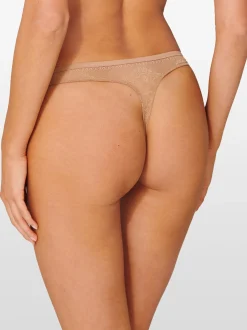 Schiesser Damen String - Invisible Lace in beige