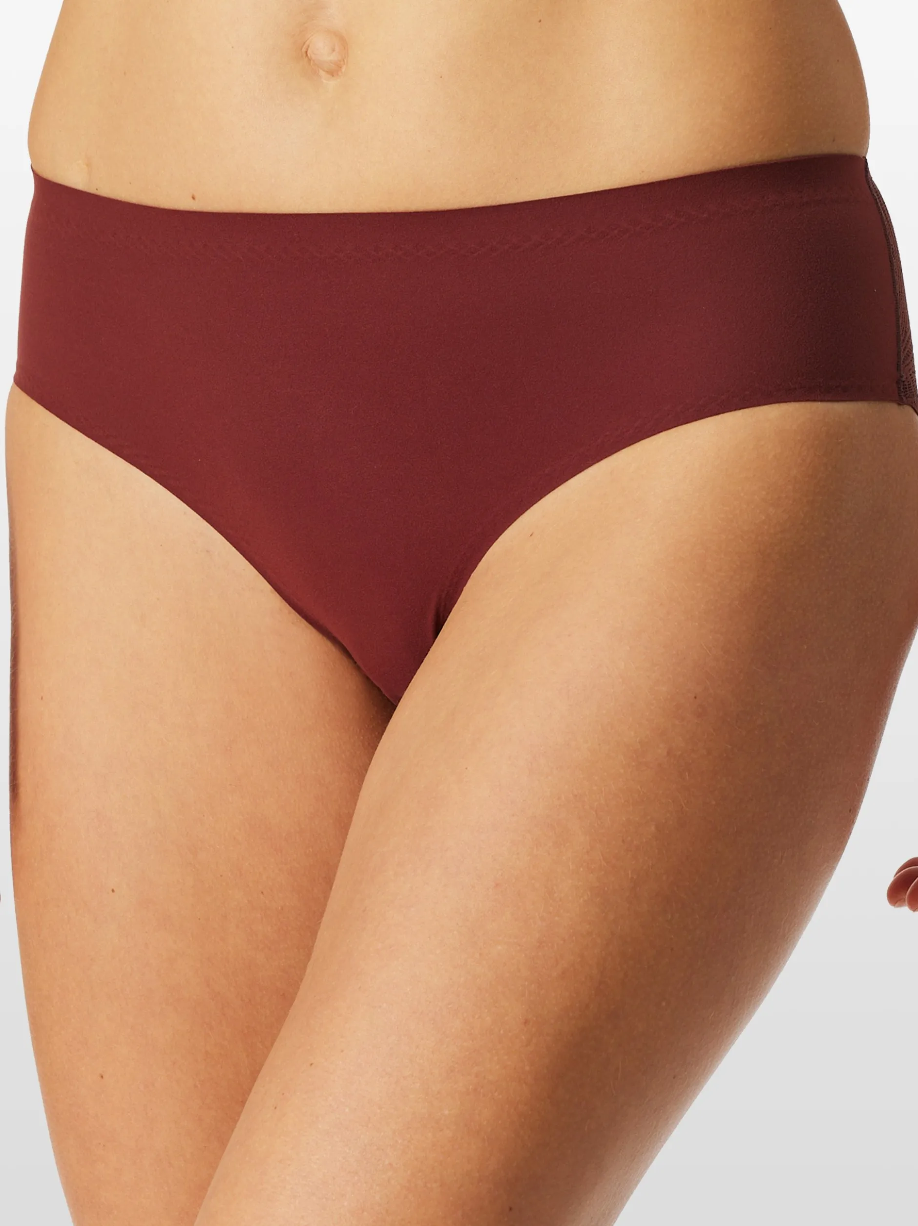 Schiesser Damen Tai-Slip - Invisible Soft Lace in bordeaux
